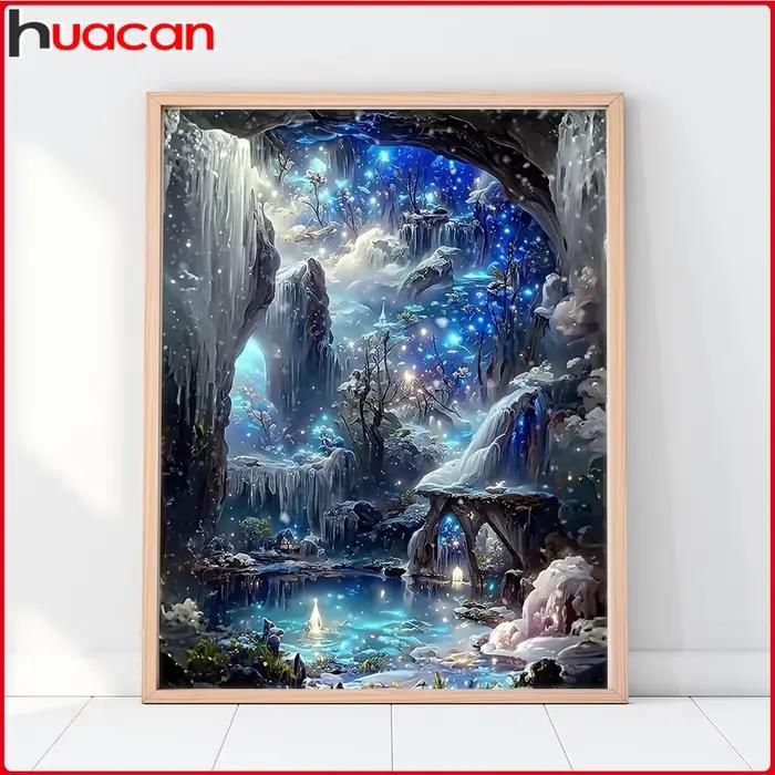 Peinture diamant paysage