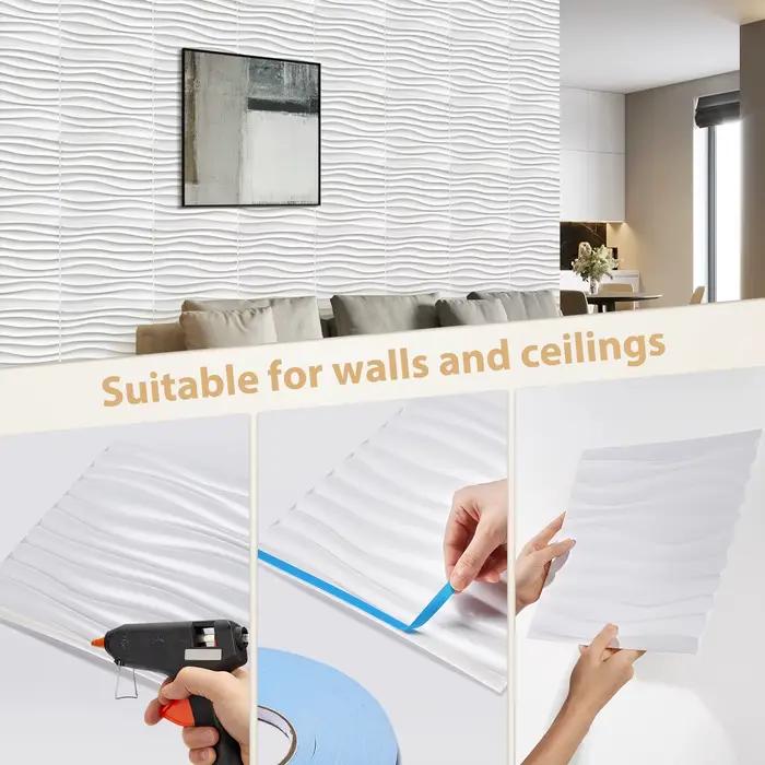 Panneaux Ondulés en PVC pour Décoration Murale Intérieure