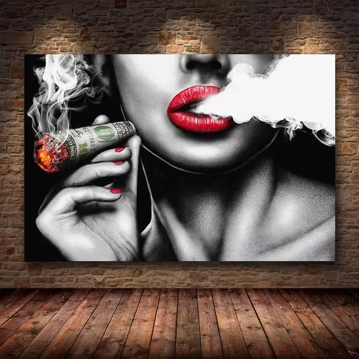 Peinture sur toile vintage sans cadre pour la décoration intérieure