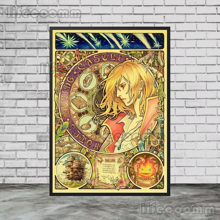 Affiche de dessin animé japonais princesse Kawaii