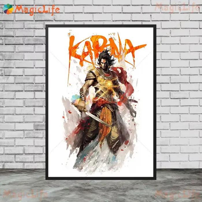 Mythologie de Religion indienne dieu Shiva hindouisme, images murales pour salon, affiche de dessin animé, peinture sur toile d'art mural sans cadre