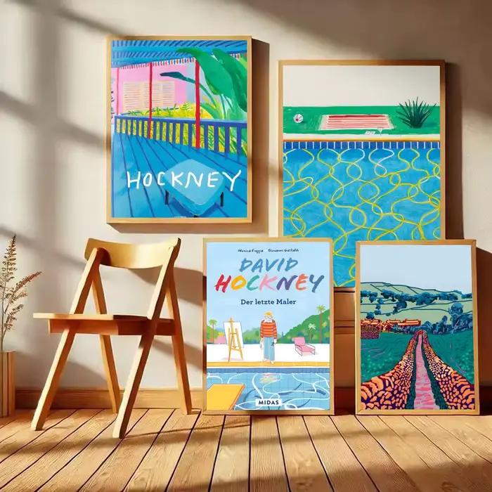 Affiche d'artiste D-david Hockney sans cadre