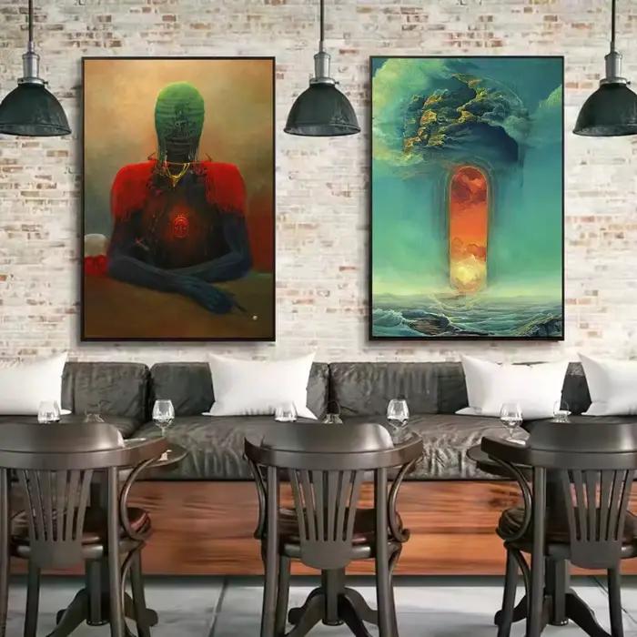 Zdzislaw Beksinski Art Fantasy rêve affiche HD art toile peinture maison salon chambre bar décoration esthétique