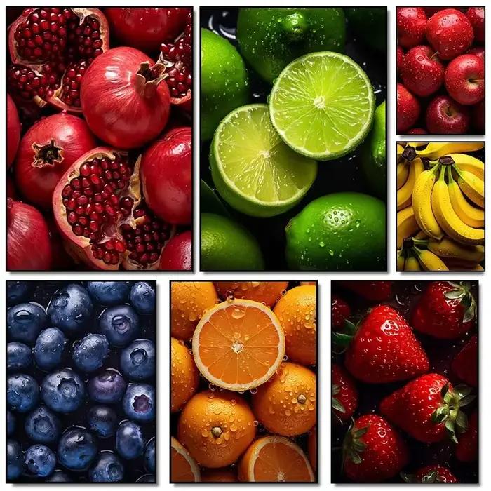 Affiche d'art de la série de fruits alimentaires