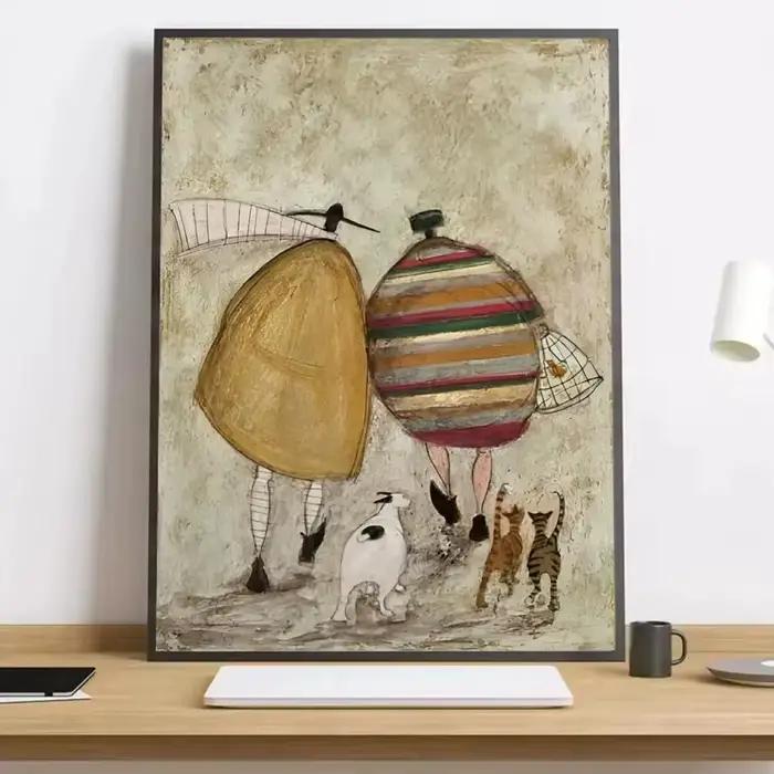 Peinture abstraite de paysage