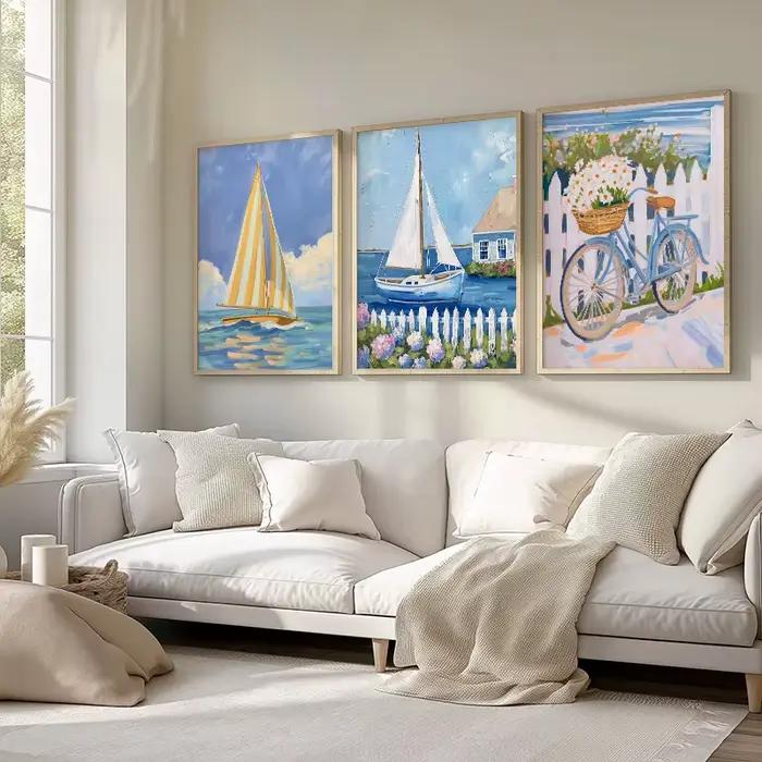 Art côtier et Tropical paysage marin surfeurs côtiers natation plage photographie affiche toile peinture mur Art photos décor à la maison