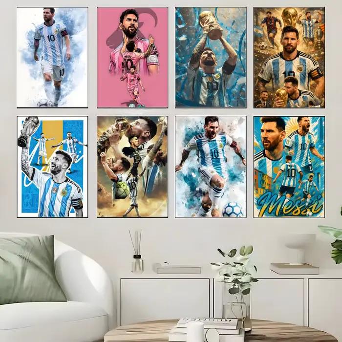 Affiche autocollante en papier imperméable pour athlète L-Lionel Messi