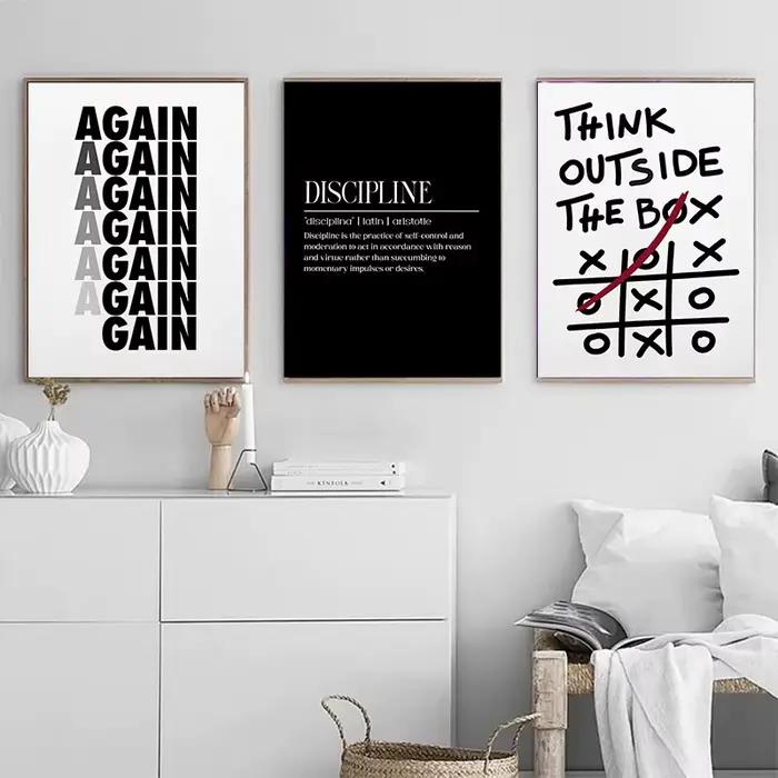 Affiche imprimée de Discipline inspirante