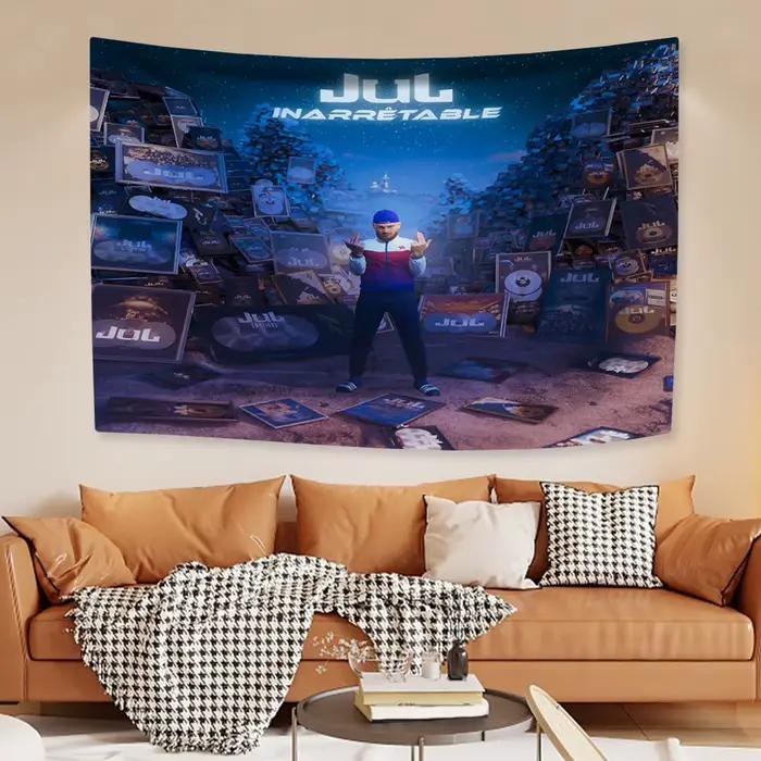Jul C'est Pas Des Lol drapeau Album couverture tapisserie rappeur affiche Tarot Hippie chambre Bar café décor à la maison bannière de Concert