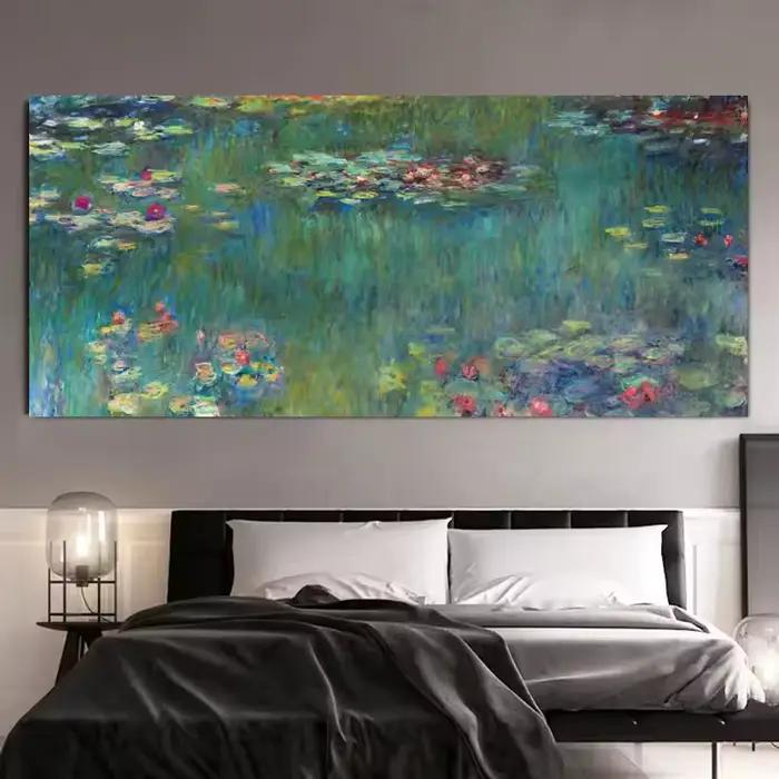 Toile de peintures de Lotus d'eau de Claude Monet