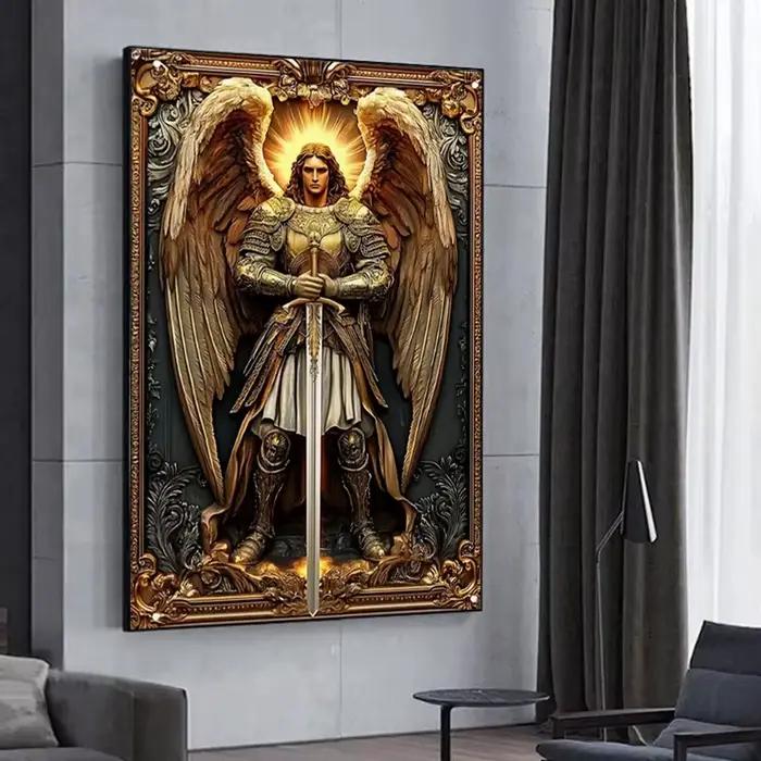 Arcange Michael or ange Statue mur Art toile affiches et impressions mur photo