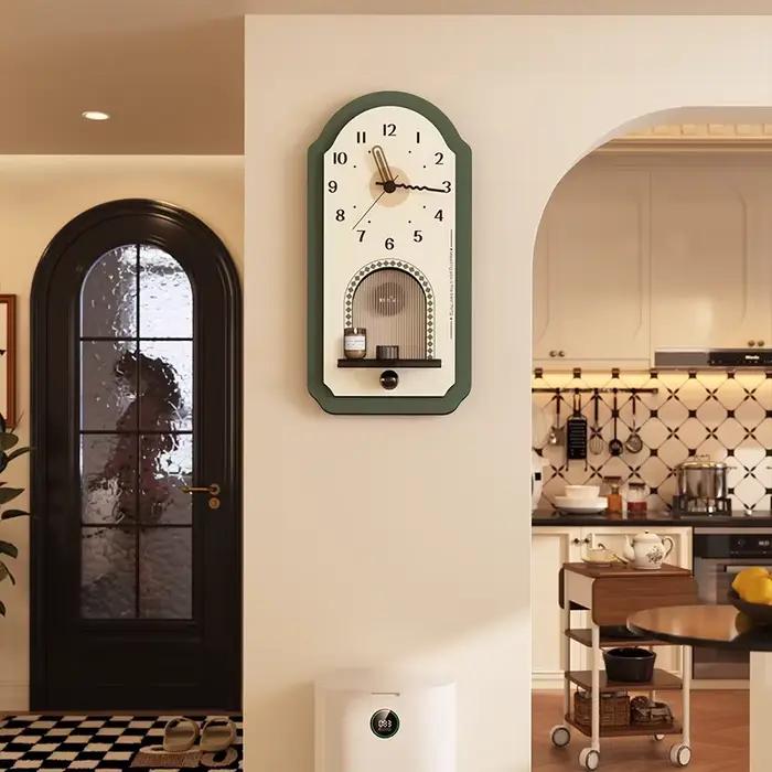 Horloge murale rétro suspendue pour salon