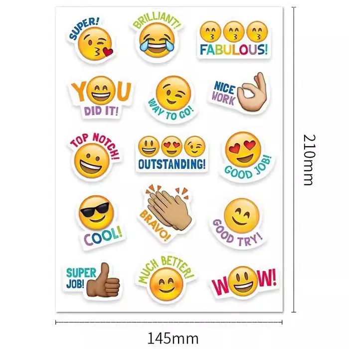 Ensemble d'autocollants encourageants pour Mobile Emojis Cartoon Smiley