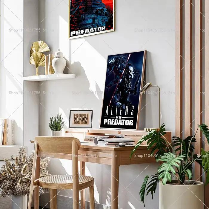 Affiche de film d'horreur classique Predator, autocollant en papier auto-adhésif, art étanche, café, bar, décoration murale de chambre, 1 pièce