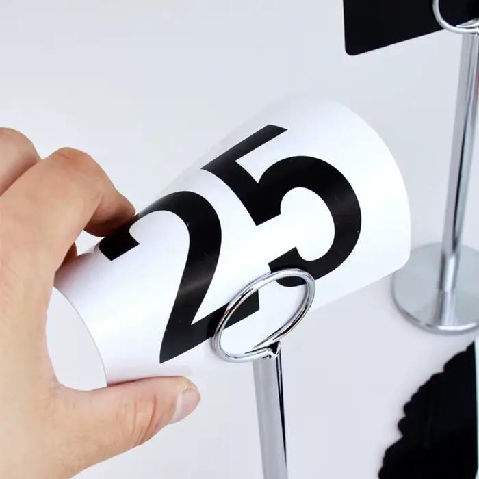 Numéros de Table blancs en PVC, signes de mariage, Restaurant, café, Bar, cartes de sièges, Identification facile pour carte de Table de Restaurant en Pvc, 1-100