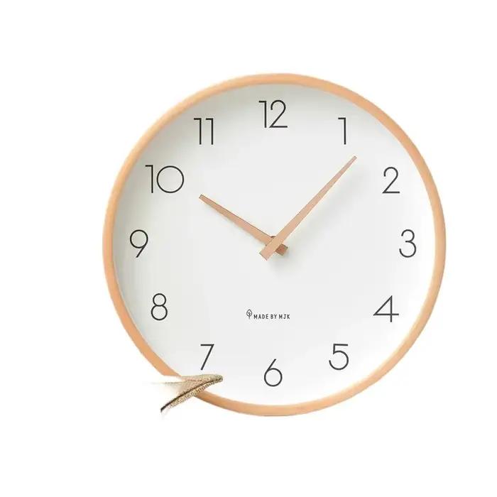 Horloge murale Simple et moderne en bois massif