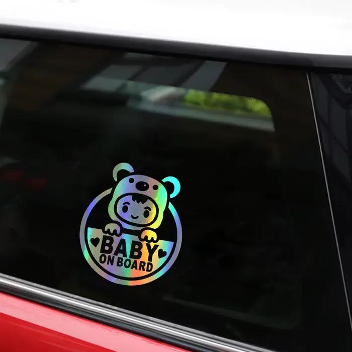 Autocollant de Moto bébé à bord, panneau de sécurité, autocollant automobile drôle JDM en vinyle, style de voiture pour yamaha suzuki
