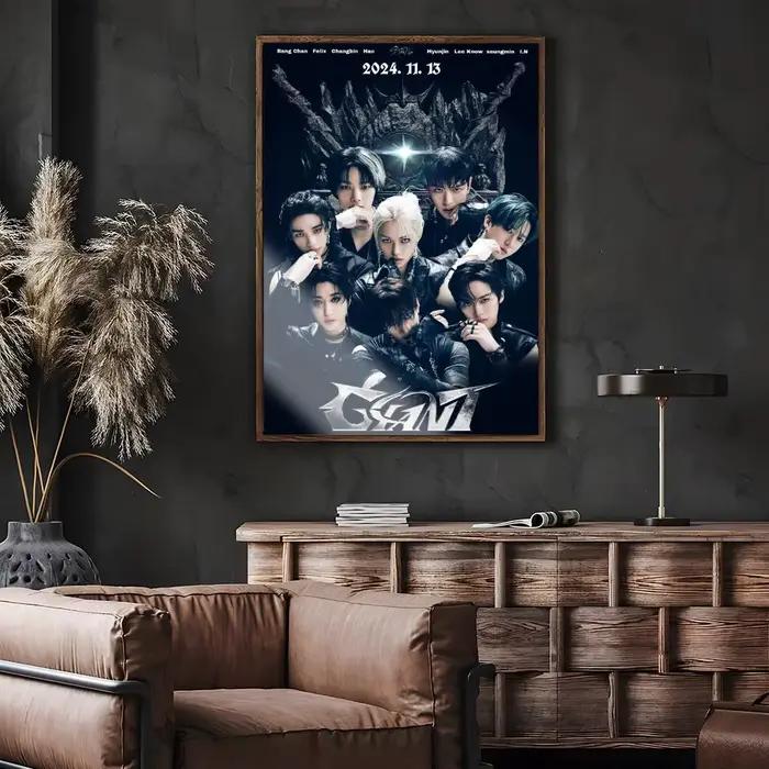 Affiche de dessin animé s-stray k-kids Kpop