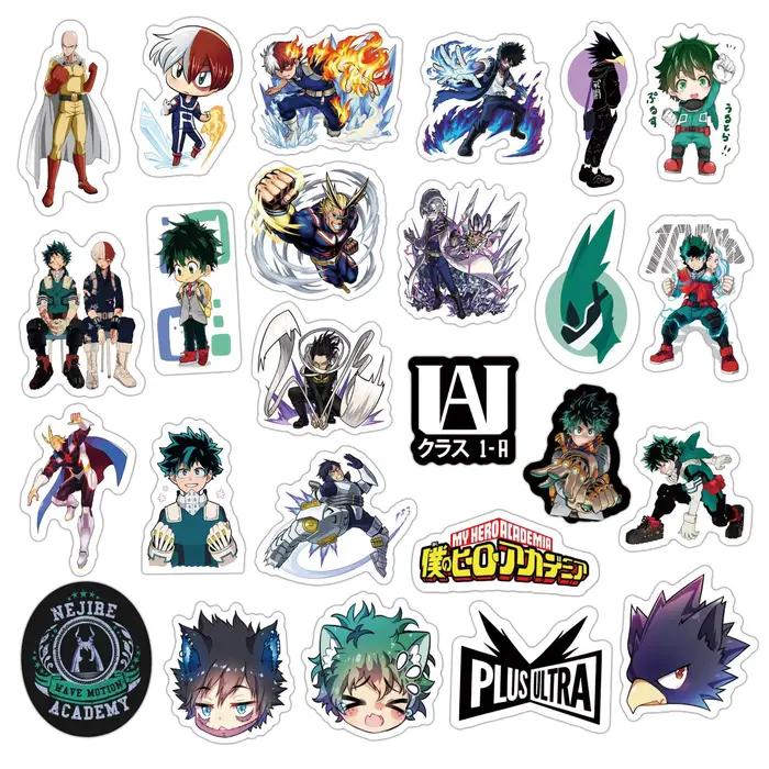 50 autocollants de dessins animés My Hero Academia