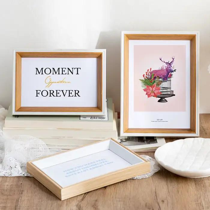 Cadre photo en bois pour mur