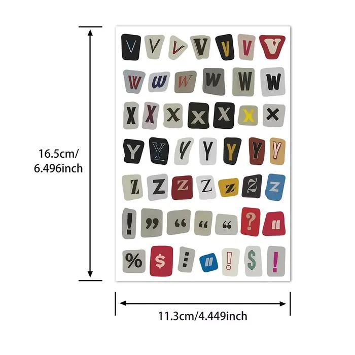 Autocollants de lettres de l'alphabet vintage