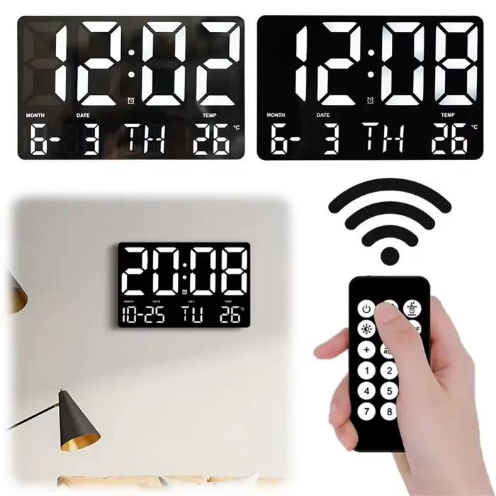 Horloge murale numérique à LED avec grand écran