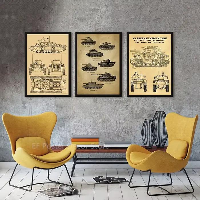 Affiche de char de la seconde guerre mondiale