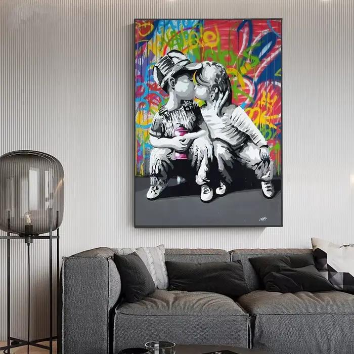 Banksy Graffiti Street Art Canvas