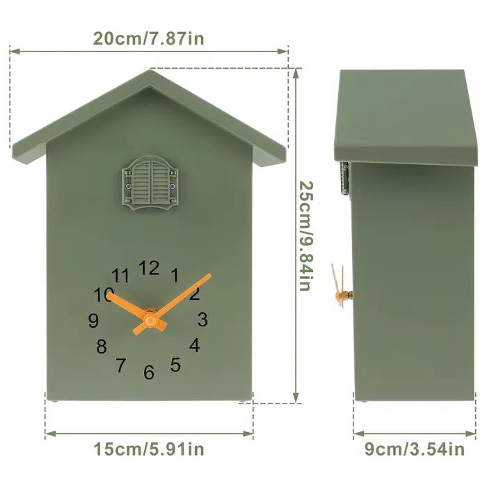 Horloge murale coucou avec maison d'oiseau Chimer