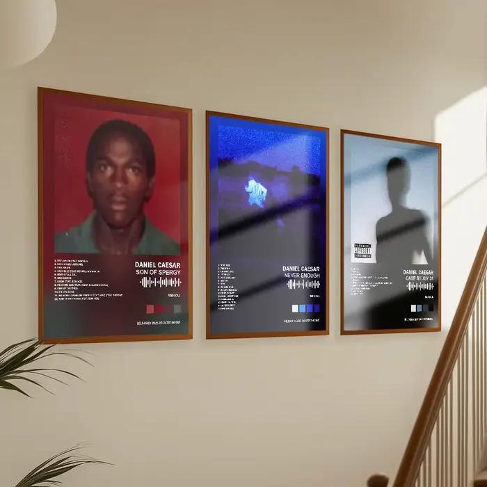 Autocollant mural en papier imperméable Daniel Caesar