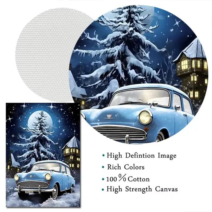 Toile imprimée de château d'école de magie de noël Express