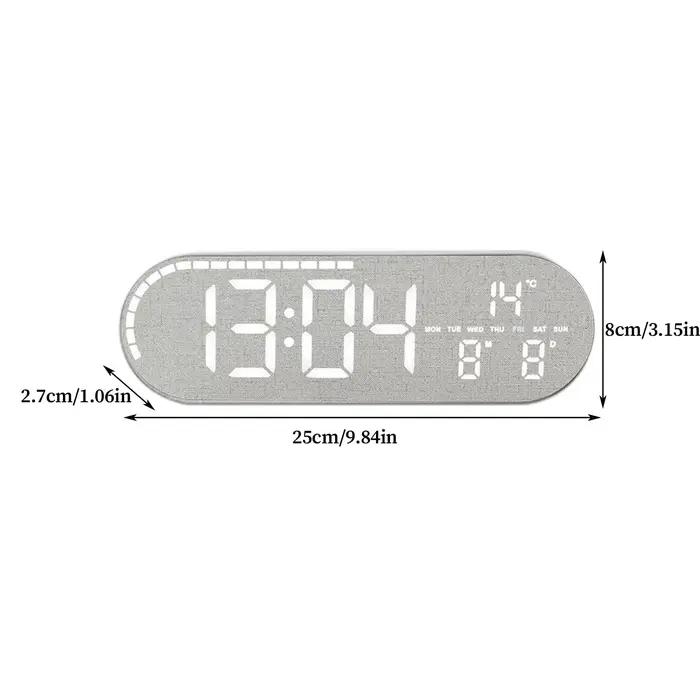 Horloge murale numérique avec affichage de la température et de la date