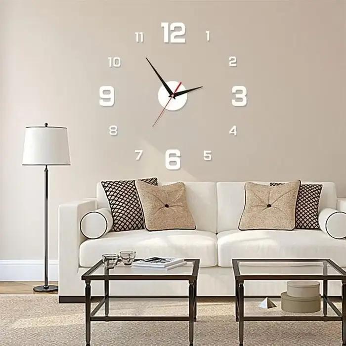 Horloge murale 3D lumineuse sans cadre