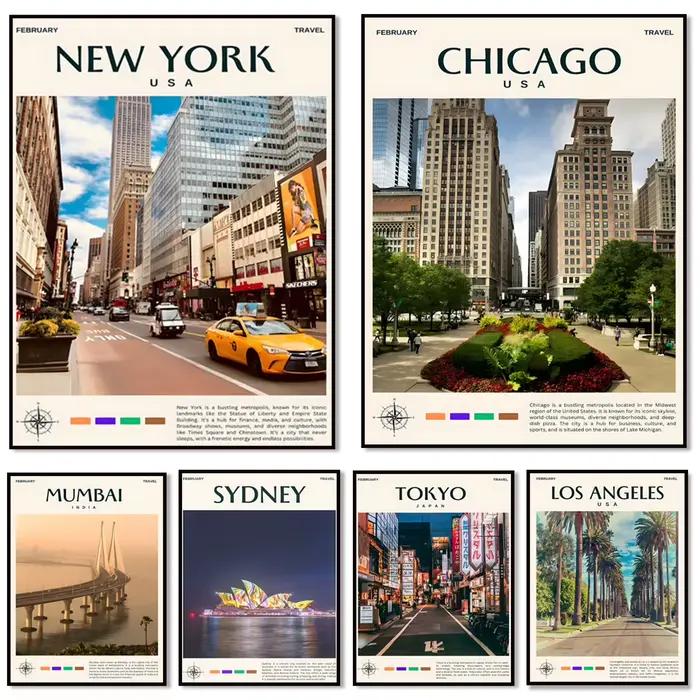Affiches paysagères américaines de New York