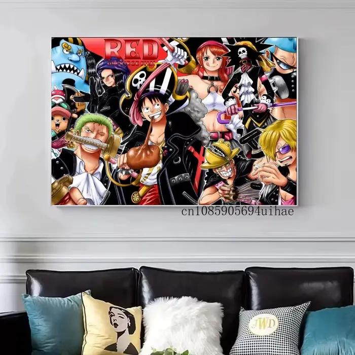 Affiche de personnage de dessin animé Luffy classique