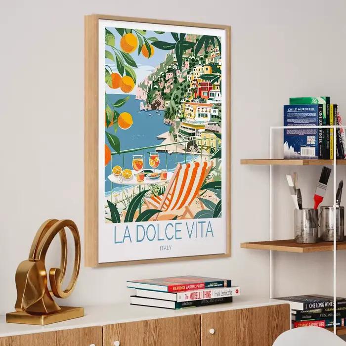 La Dolce Vita italie affiche côtière toile impression peinture mur Art chambre étude Studio salon décoration de la maison