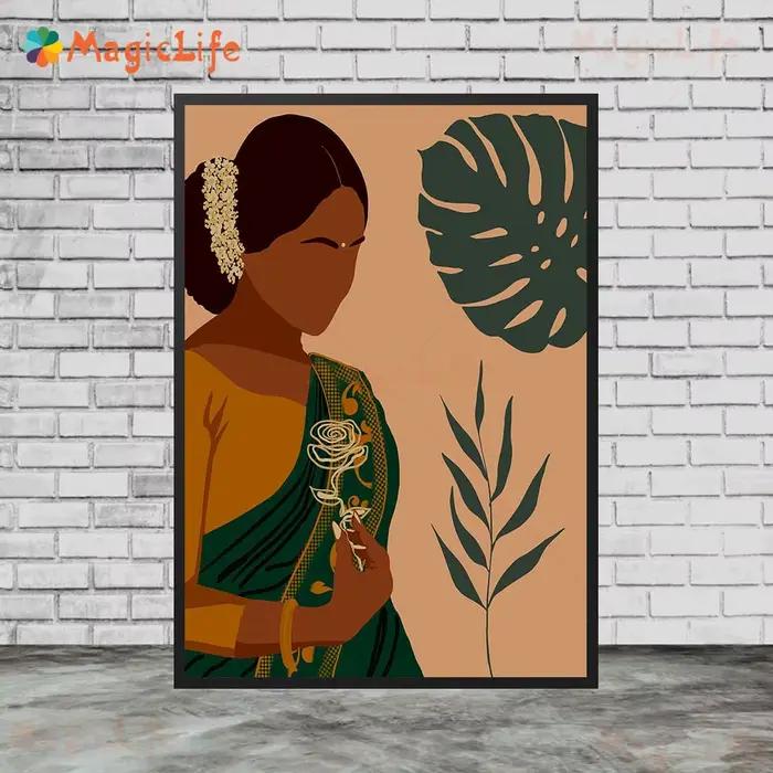 Affiche murale indienne d'asie du sud pour femmes