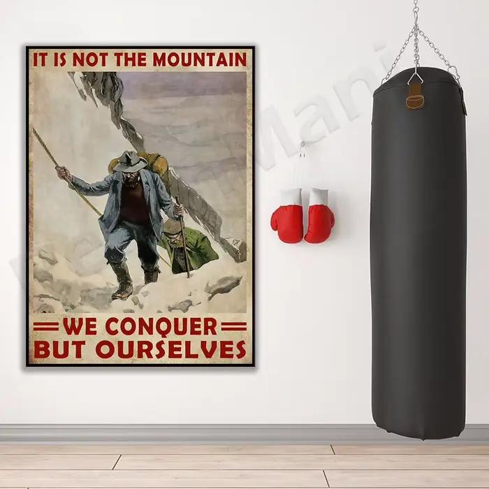 Affiche de camping d'alpinisme
