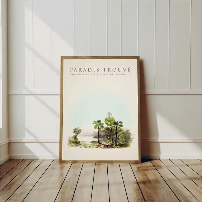 Affiches de palmiers tropicaux et d'arbre de bananier