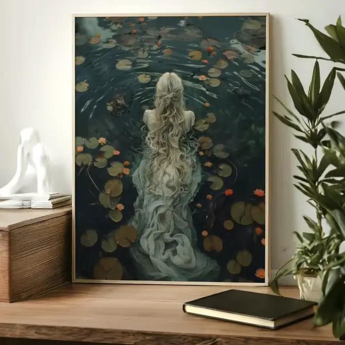 Ophelia Dark Academia Print The Lake Poster