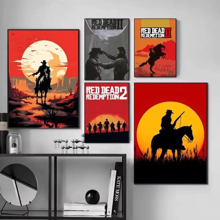 Affiches de dessins animés classiques R-Red D-Dead R-Redemption