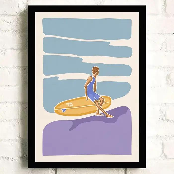 Affiche de la vie de surf Big Wave Tahiti