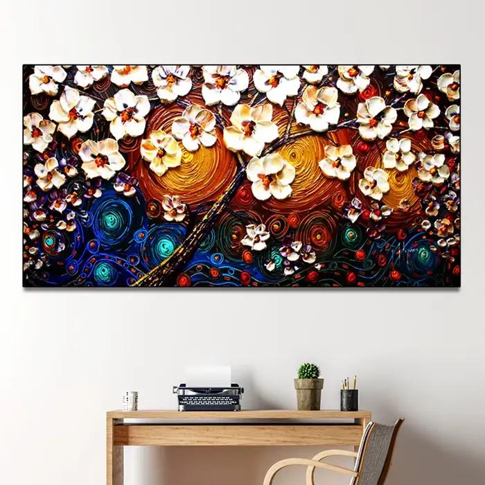 Peinture à l'huile de fleurs