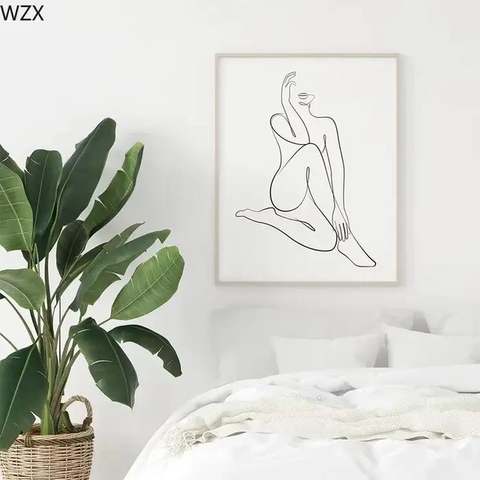 Art mural minimaliste scandinave pour femme