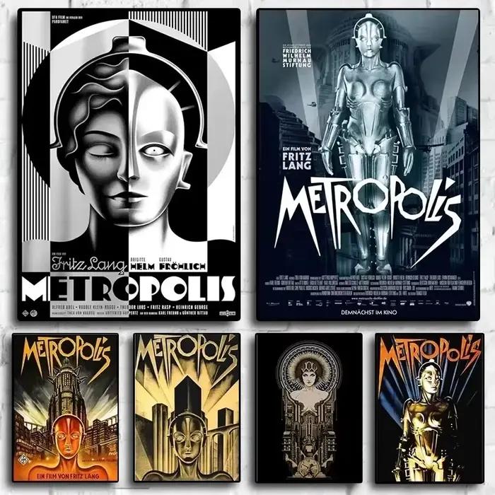 Toile d'art mural de film Metropolis Vintage des années 80