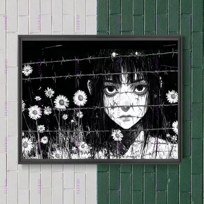Peinture sur toile d'anime gothique sombre