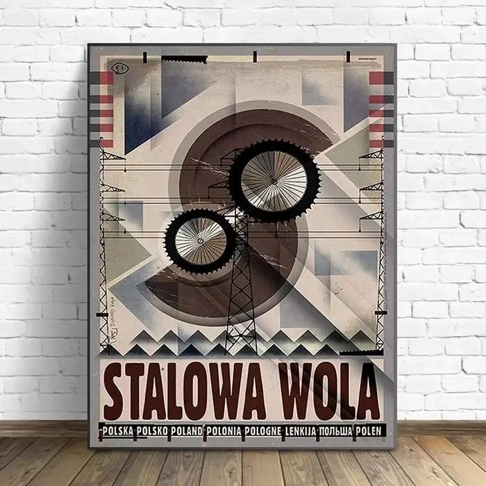 Affiches rétro originales de Pologne locale picturale Babimost Podhale Wista