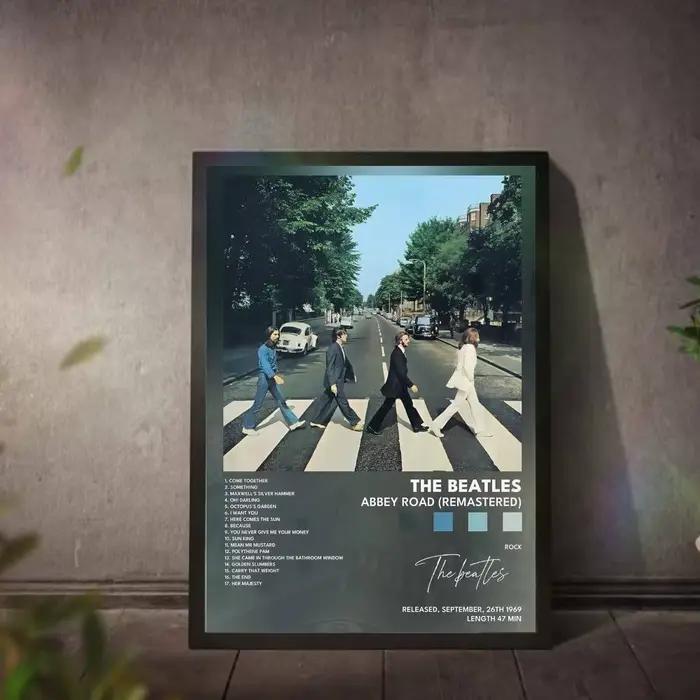 B-Beatles-Music-T-The affiche Album de musique toile impression mur Art chambre décor mur Art