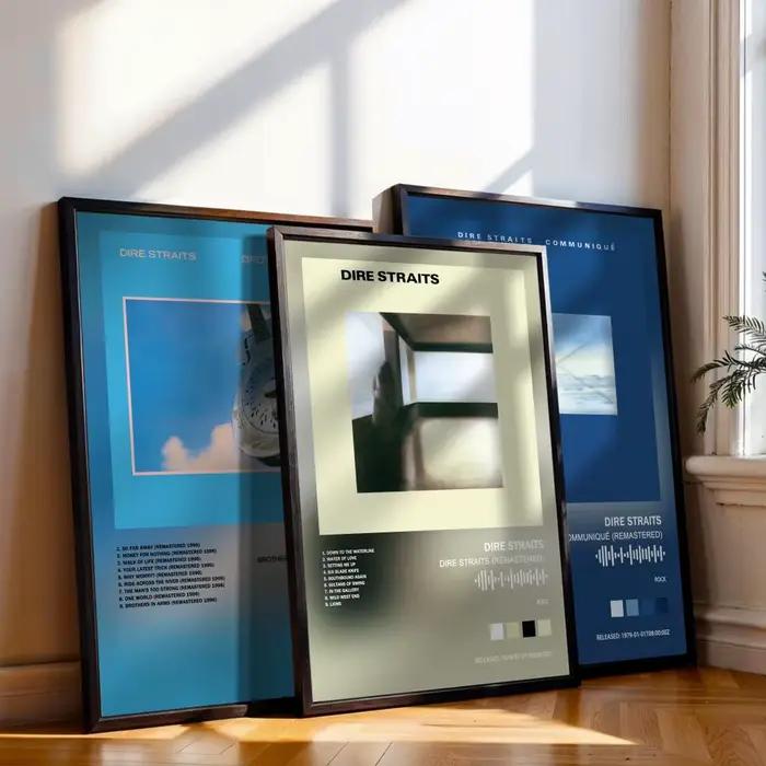 Affiche Dire Straits, couverture d'album de musique pour chambre