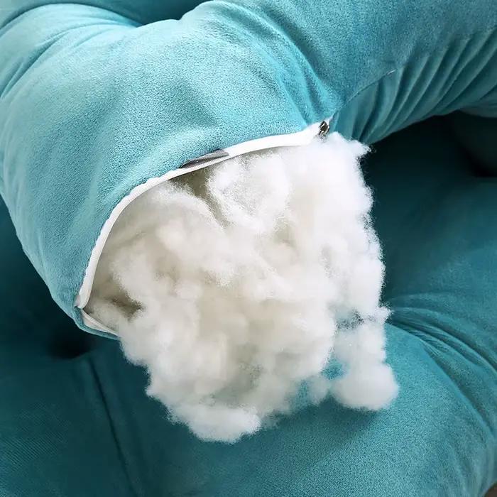 Tête de lit rembourrée en velours avec oreilles d'ours pour enfants